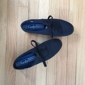 Black keds w black sole- worn ONCE